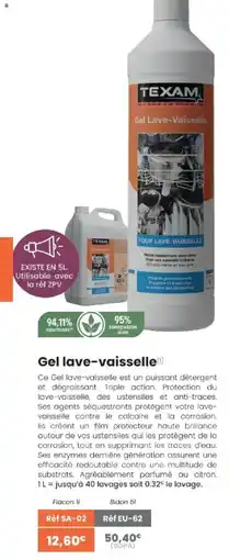 Texam Texam gel lave-vaisselle offre