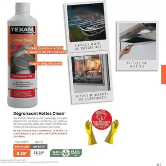 Texam dégraissant hottes clean