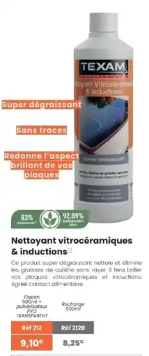Texam Texam nettoyant vitrocéramiques & inductions offre
