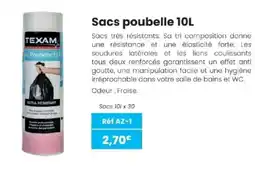 Texam TEXAM Sacs poubelle 10L offre
