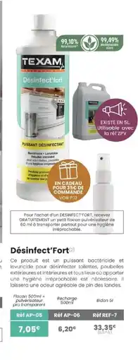 Texam Désinfect'fort offre