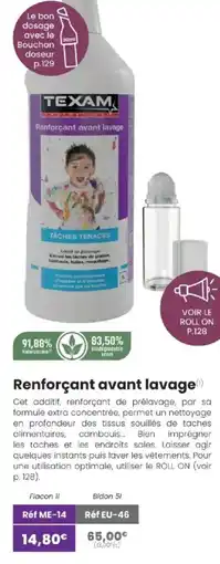 Texam Renforçant avant lavage offre