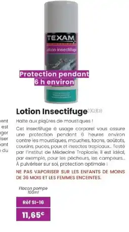 Texam Lotion insectifuge offre