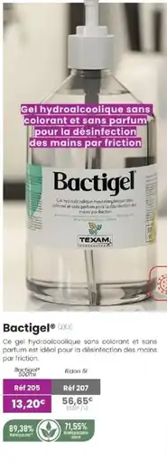 Texam Bactigel Gel hydroalcoolique offre