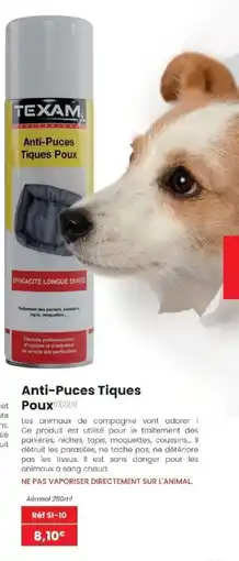 Texam Anti-Puces Tiques Poux offre