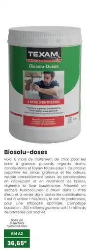 Texam TEXAM Biosolu-Doses offre