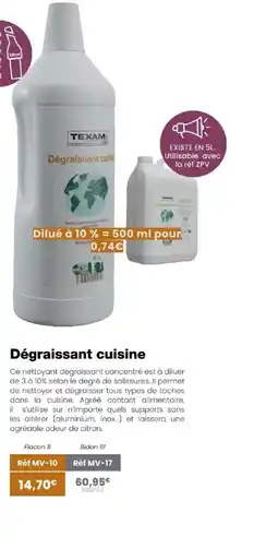 Texam Dégraissant cuisine offre