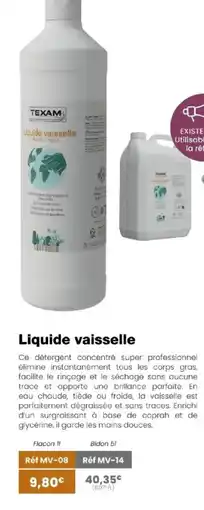 Texam TEXAM Liquide vaisselle offre