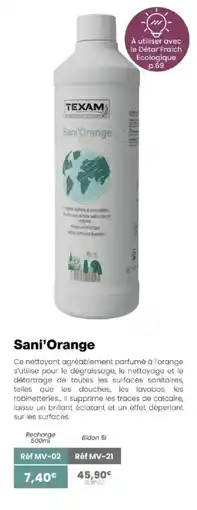 Texam Sani'Orange offre