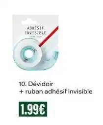 Monop' Dévidoir + ruban adhésif invisible offre