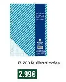 Monop' Pagès - feuilles simples offre