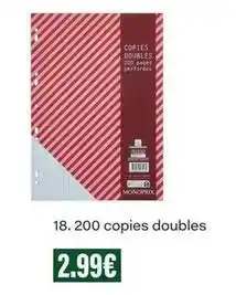 Monop' Pagès - copies doubles offre