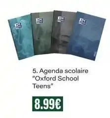 Monop' Oxford - agenda scolaire oxford school teens offre