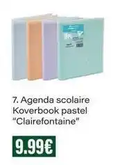 Monop' Clairefontaine - agenda scolaire koverbook pastel offre