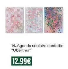 Monop' Agenda scolaire confettis oberthur offre