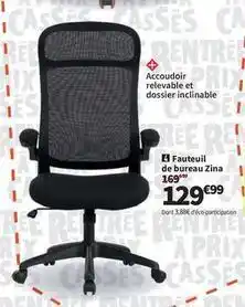 Conforama Fauteuil de bureau zina offre