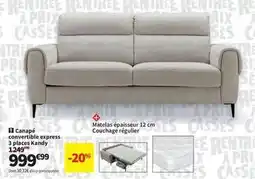 Conforama Canape convertible express 3 places offre