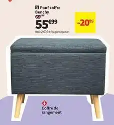 Conforama Pouf coffre benchy offre