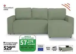 Conforama Total - canapé d'angle convertible milo offre
