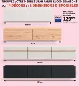 Conforama Mueble tv suspendu túi offre