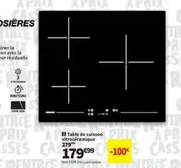 Conforama Table de cuisson vitrocéramique offre
