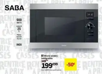 Saba - micro-ondes intégrable