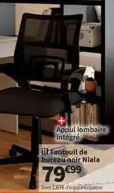 Conforama Il fauteuil de bureau noir offre