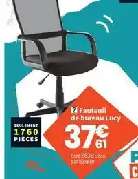 Conforama Fauteuil de bureau lucy offre