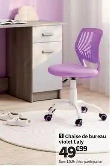 Conforama Chaise de bureau violet offre