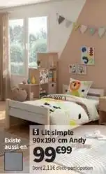 Conforama Lit simple offre