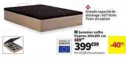 Conforama Sommier coffre hypnos 140x190 cm offre