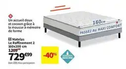 Conforama Matelas le raffinement 2 offre
