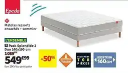 Conforama Epéda - pack splendide 2 duo 140x190 cm offre