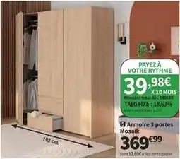 Conforama Total - armoire 3 portes mosaik offre