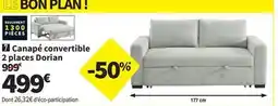 Conforama Canape convertible 2 places dorian offre