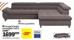 Conforama Canapé d'angle convertible twin 2 offre