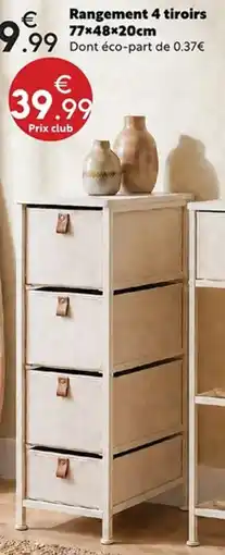 Maxi Bazar Rangement 4 tiroirs offre