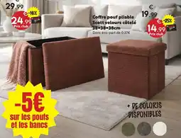 Maxi Bazar Scott coffre pouf pliable offre