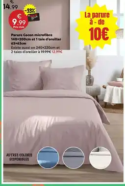 Maxi Bazar Parure Cocon microfibre et 1 taie d'oreiller offre
