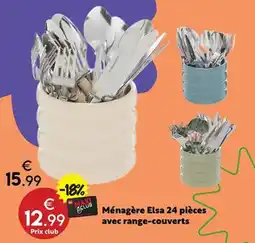 Maxi Bazar Ménagère Elsa 24 pièces avec range-couverts offre