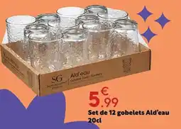 Maxi Bazar Set de 12 gobelets ald'eau offre
