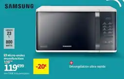 Conforama SAMSUNG Micro-ondes monofonction offre