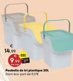 Maxi Bazar Poubelle de tri plastique 20L offre