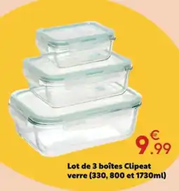 Maxi Bazar Clipeat boîtes verre offre