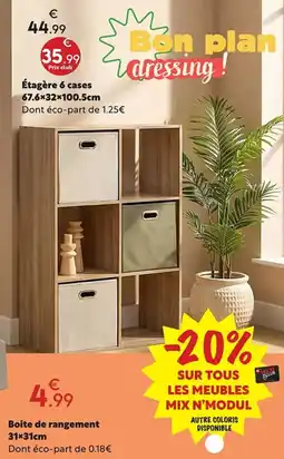 Maxi Bazar MAXI CLUB Étagère 6 cases offre