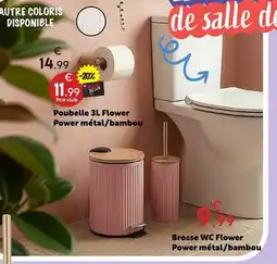 Maxi Bazar Power Poubelle 3L Flower offre