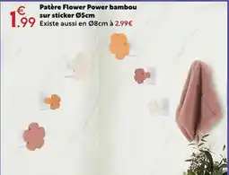 Maxi Bazar Patère Flower Power bambou offre