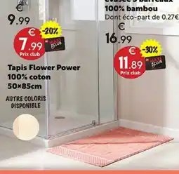 Maxi Bazar Tapis Flower Power 100% coton offre