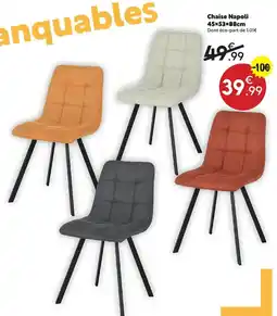 Maxi Bazar Chaise Napoli offre