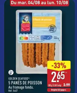 ALDI GOLDEN SEAFOOD 5 panés de poisson offre